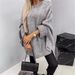 Cardigan lungo da donna con poncho in maglia e maniche a pipistrello oversize, stile boho, da indossare a strati in autunno e inverno_voghion.com