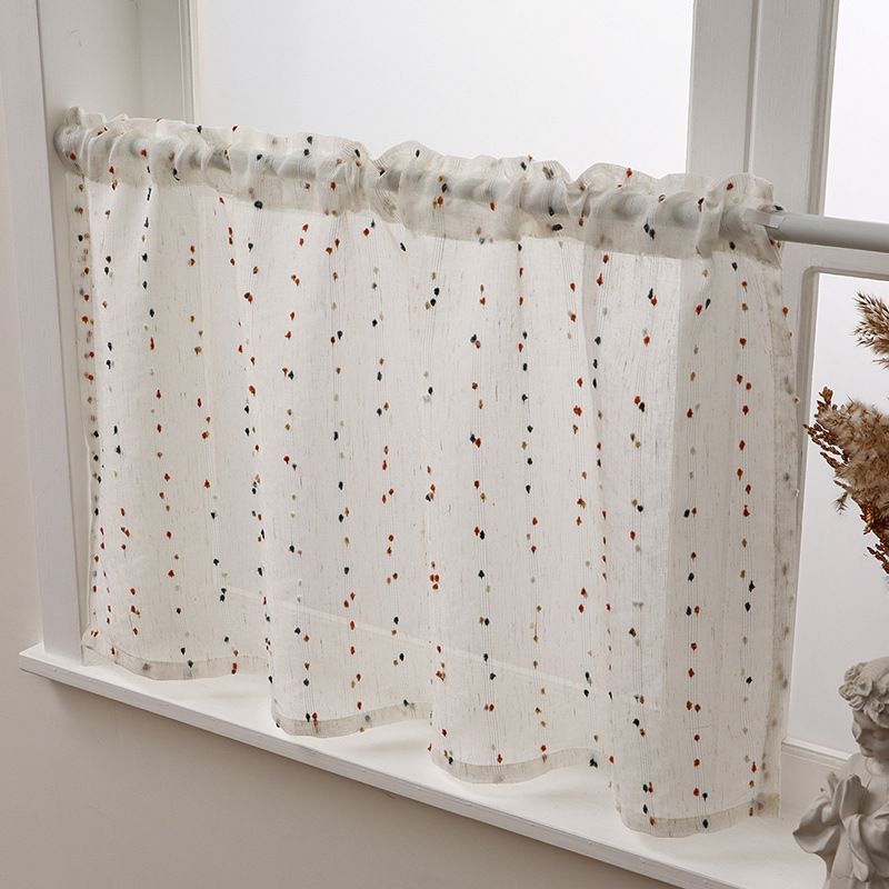 Tenda trasparente con perline arcobaleno – Tenda in voile di poliestere traslucido per porta e finestra, per cucina, camera da letto, studio, divisorio per ambienti in stile boho chic con nappe floreali_voghion.com