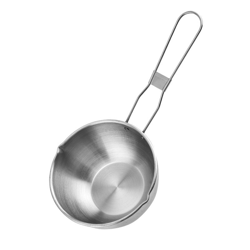 Outdoor Stainless Steel Cookware Camping Tableware Sierra Bowl Pouring Melting Butter Hot Oil Pot_voghion.com