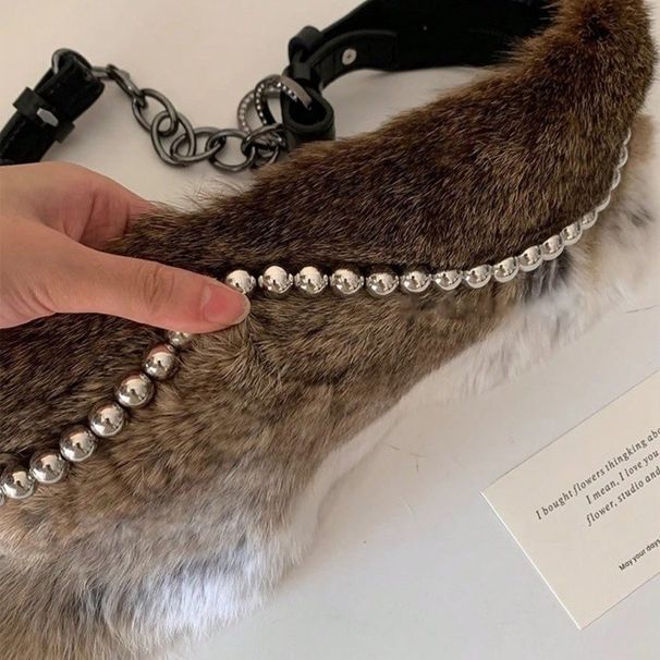 Boncuklu Patchwork Kemer Çok İşlevli Peluş Stil_voghion.com