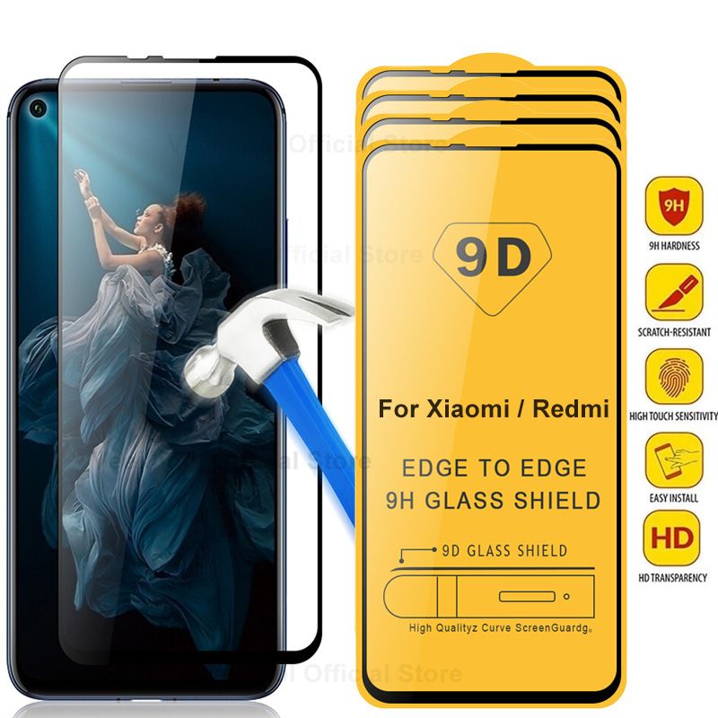 Película temperada de tela cheia para Xiaomi Poco C55/X4 M3/M4 PRO, película HD para celular Mi Play C3_voghion.com
