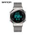 Digital Sports Watch With LED Backlight, Waterproof 30M, Lightweight Alloy Case, Durable Mesh Strap, Unisex Minimalist For Casual Active Lifestyle_voghion.com