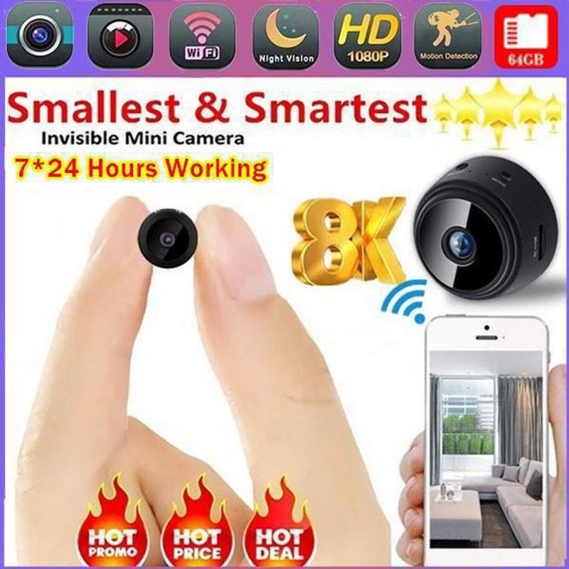 (1/2/4 buc) 2023 Cameră Mini WiFi Spion Full HD 1080P Cameră ascunsă fără fir activată Viziune nocturnă Securitate Bonă Cameră de supraveghere pentru mașină Home Office_voghion.com