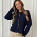 Women's Chunky Knit Cardigan With Colorful Buttons - Oversized Casual Sweater For Fall & Winter - Grey/Burgundy/Navy_voghion.com