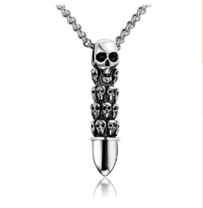 Totenkopf-Halskette mit Anhänger aus Edelstahl für Herren, klassisch, modisch, Charm-Halskette, Hip-Hop, Rapper, Gothic-Schmuck für den Freund_voghion.com