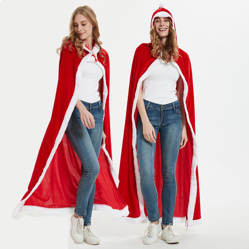 Stroje świąteczne dla dorosłych peleryna świąteczna peleryna Czerwony Kapturek peleryna świąteczna dla dzieci kostiumy sceniczne_voghion.com