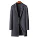 Men's Clothing autumn and winter new wool double faced wool coat Men's medium length hand sewn wool coat_voghion.com