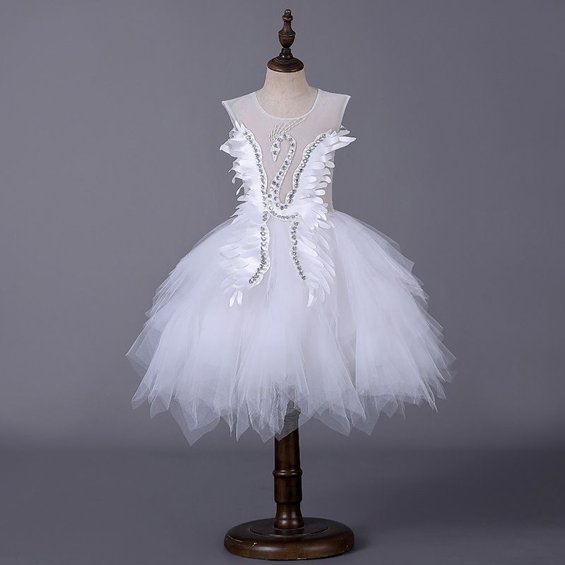 Kids’ Clothing Girls Princess Tutu Skirt Flower Girl Wedding Dress Children Host Model Catwalk Piano Performance Costume Evening Dress_voghion.com