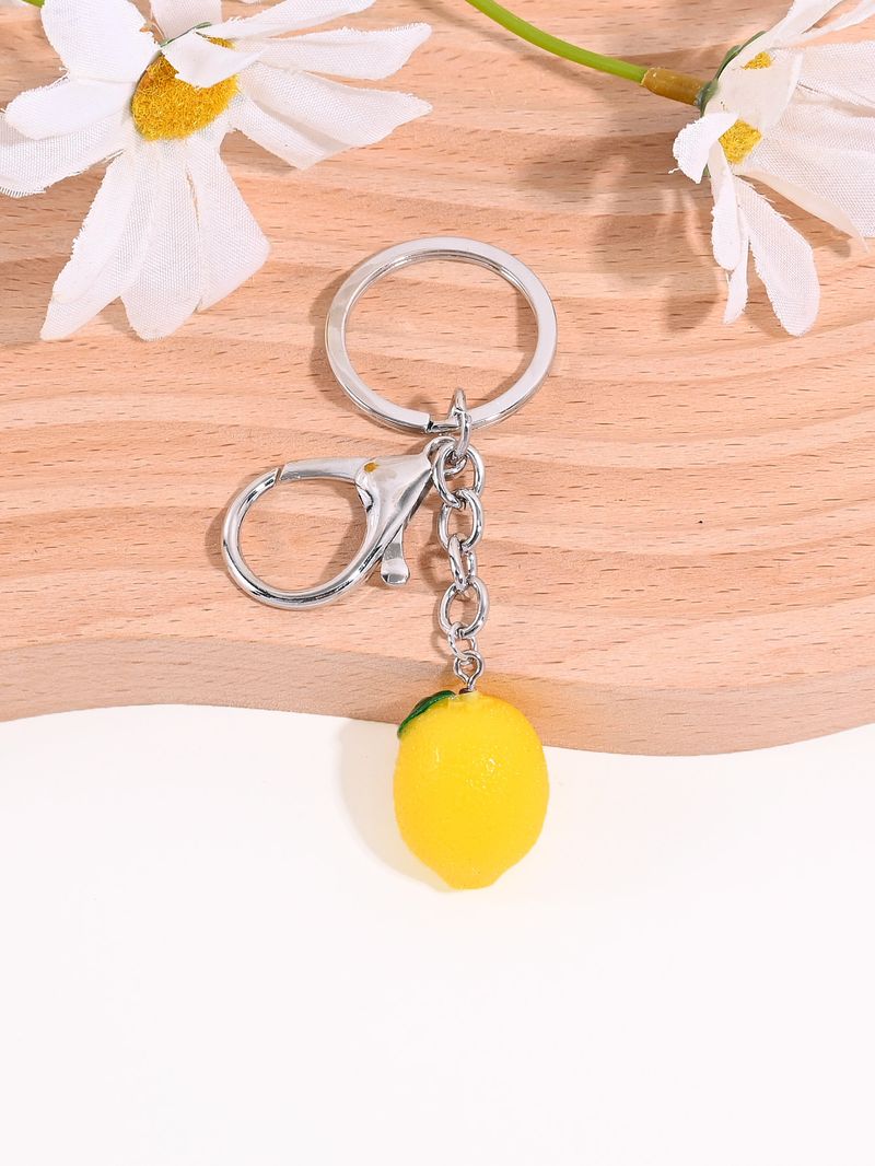 Porte-clés citron créatif mignon en résine, pendentif pour sac à dos, clé de voiture, décoration_voghion.com