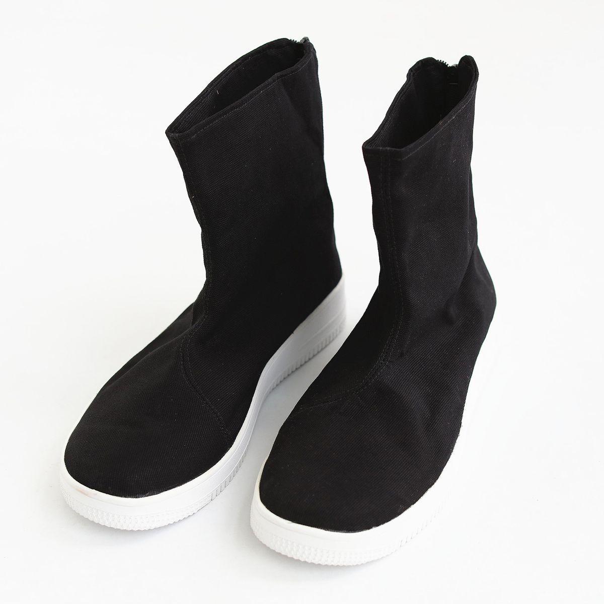 European Warm Series Mafan Cloth Martin Boots Stitched Canvas Casual Car Stitching Rubber Flat High Tube Spring Overshoes For Men_voghion.com