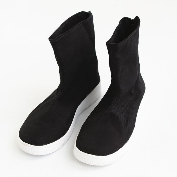 European Warm Series Mafan Cloth Martin Boots Stitched Canvas Casual Car Stitching Rubber Flat High Tube Spring Overshoes For Men_voghion.com