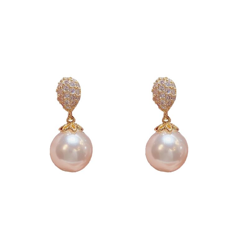 Orecchini a goccia in argento con zirconi micro-pavé, eleganti e leggeri, per donna_voghion.com
