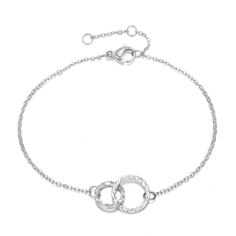 Damen Schmuck Accessoires Ins Einfaches Edelstahl Vergoldetes Rundarmband Hohlarmband_voghion.com