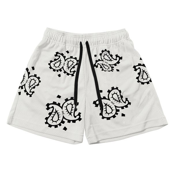 Shorts de fleurs hommes été minces hommes pantalons de plage marée marque lâche grande maille à séchage rapide cinq Leggings shorts décontractés_voghion.com