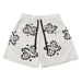 Shorts de fleurs hommes été minces hommes pantalons de plage marée marque lâche grande maille à séchage rapide cinq Leggings shorts décontractés_voghion.com