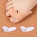 Bunion Corrector & Toe Separator – Dual-Ring Silicone Toe Spreader For Overlapping Toes, Day & Night Wear (White/Skin Tone, One Size Fits Most)_voghion.com