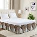 Distressed Gray Brown Bed Skirt - Elastic Ruffle Bedding Wrap For Hotel & Home (Single Piece, Premium Quality)_voghion.com