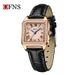 Elegant Square Women's Watch With Diamond Accents - Stainless Steel Strap & Mineral Glass - Quartz Movement - Water Resistant 30M_voghion.com