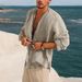 Summer Men's Beach Thin Youth Casual Sun Protection Thin Long Sleeved Shirt_voghion.com