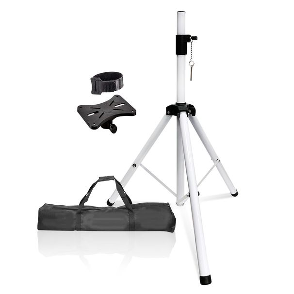 5 Core Speaker Stand Tripod Floor Heavy Duty Adjustable Up to 72 Inch DJ Studio Monitor Stands Pole Mount - SS HD WH BAG_voghion.com