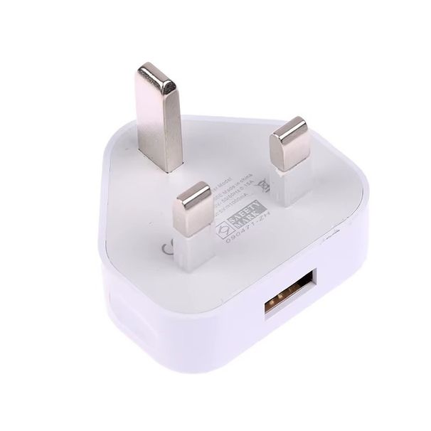 UK 3 Pin Dual USB Stecker Adapter Netz Wand Ladegerät 1/2-Port Für Telefone Tisch_voghion.com