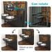 Modern Kennel Dogs Room Up To 60 LB, Dog Crate Furniture With Multi-Purpose Rremovable Ttray, Double-Door Dog House, Lift Panel, 360 Degree Rotation_voghion.com