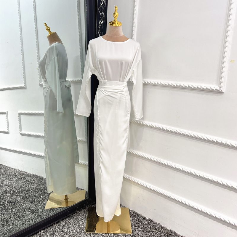 Dubai elegant long skirt  puff petal sleeve cardigan, _voghion.com