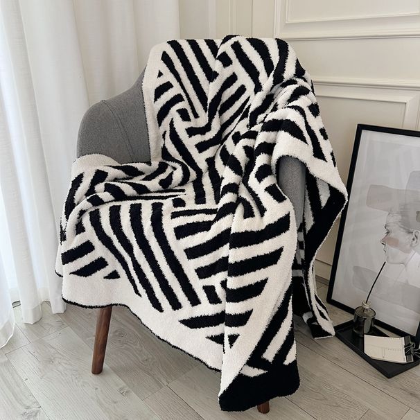 Nuovo tappeto effetto camoscio 2025, copridivano bianco e nero_voghion.com