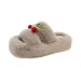 Søde kirsebær designer hjemmesko til kvinder piger damer efterår vinter varme pels slippers lodne fluffy plys mules e dame_voghion.com