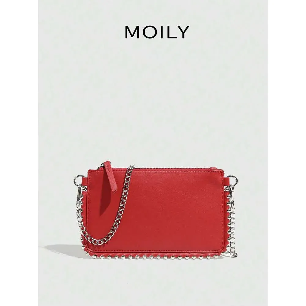 Borsa a tracolla con catena quadrata piccola e perline, da donna, con portamonete_voghion.com