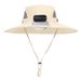 Cappello con ventola solare e vento forte, ricaricabile, a tesa larga, per bambini, ragazze, tempo libero, cappello da sole sottile per ragazzi_voghion.com