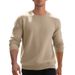 Lässiges Herren-Sweatshirt – Locker geschnittener Rundhalspullover mit Mini-Karomuster | Weiche Baumwollmischung, dicker für Frühling/Herbst_voghion.com