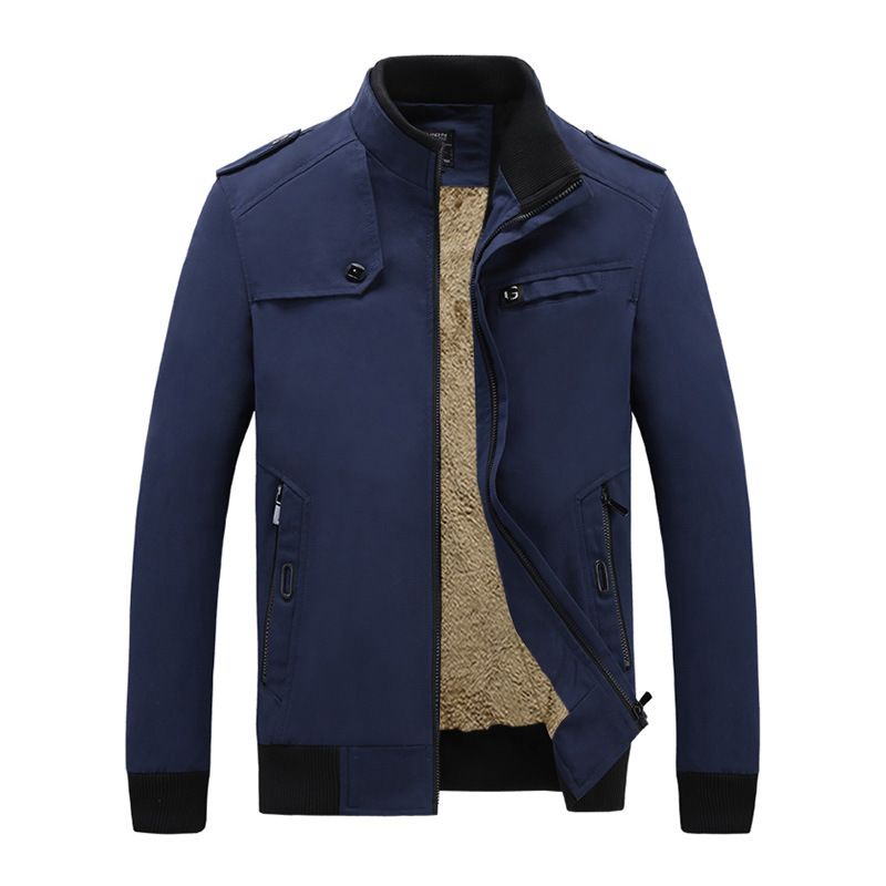Men's Clothing JJacket Autumn and Winter Trendy Cotton Jacket Men's Jacket Youth Jacket Plus Fleece Thickened_voghion.com