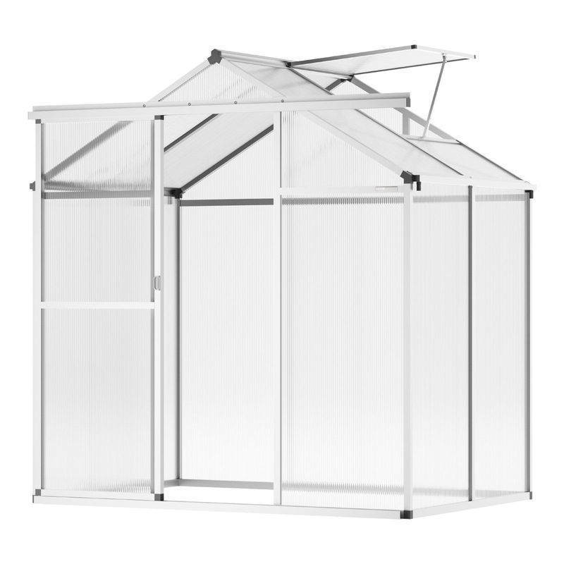 Polycarbonate Greenhouse 6 X 4 Ft Outdoor Walk-in Greenhouse For Garden_voghion.com
