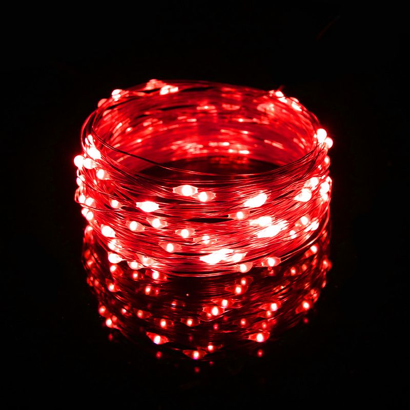 Pil ile Çalışan Bakır Telli LED Işık Dizisi - İç Mekan Dekorasyonu, Düğün, Parti ve Hediye Paketleme İçin 10 Renk Seçeneği_voghion.com