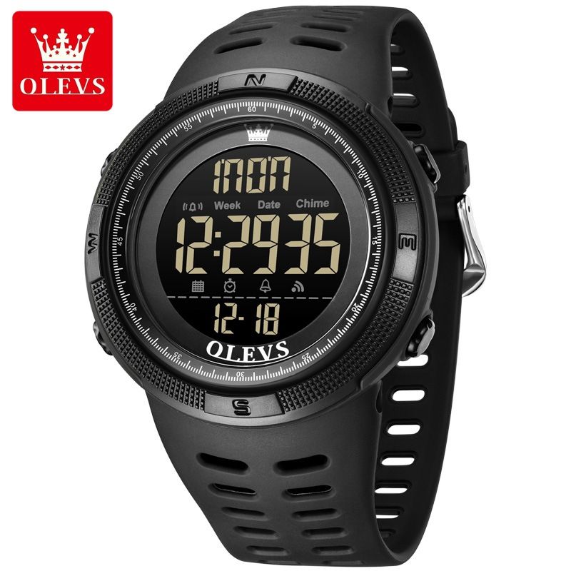 Oris Electronic Watch With Round Dial, Fashionable And Versatile, Men's Sports Timing, Single Display, Student Electronic Watch_voghion.com