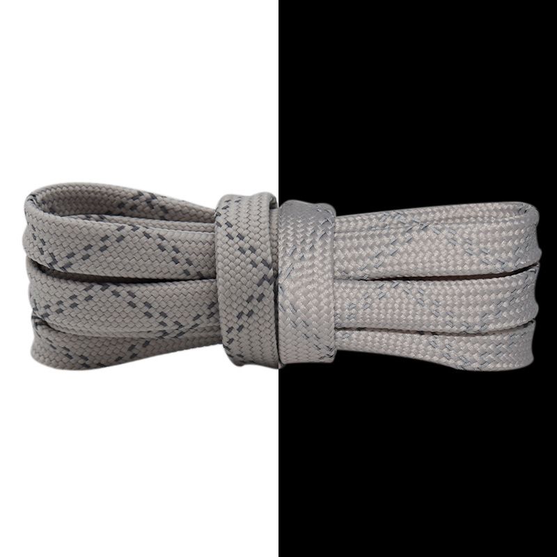 Shoelace Flat Double Twill Reflective Shoelace For Canvas Shoes And Sneakers_voghion.com