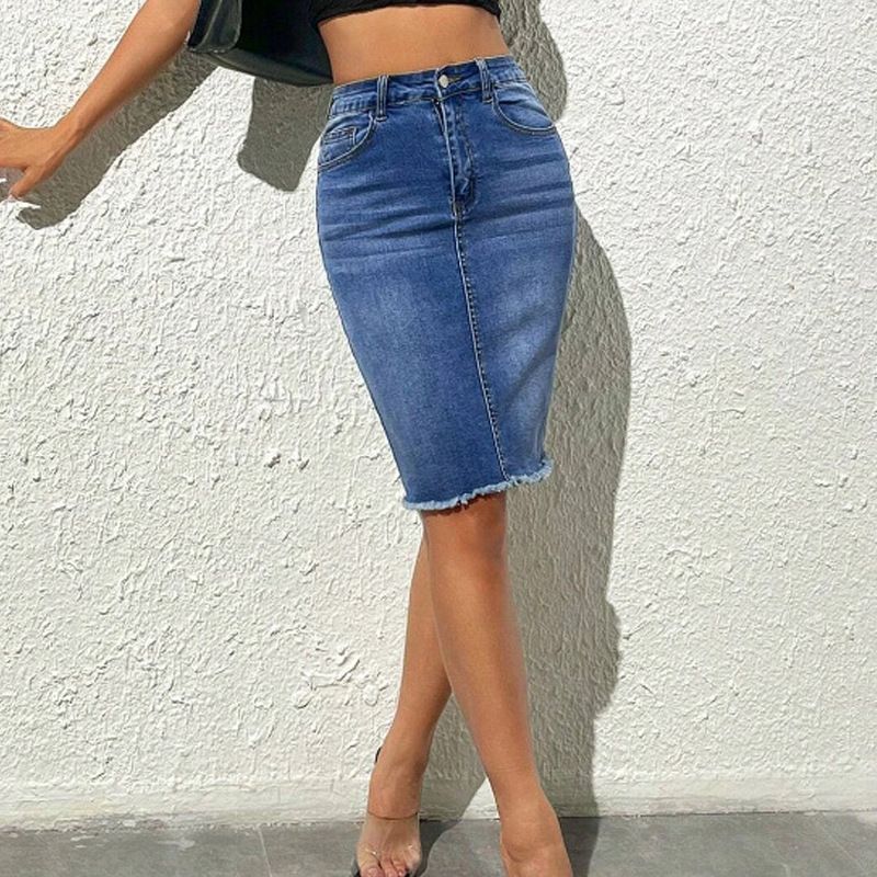 Damesmode rok met wasrand, slanke rok_voghion.com