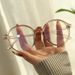 Unisex Transparent Art Round Frame Glasses Frame Female Anti-blue Net Red Flat Light Mirror_voghion.com
