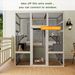 Large Outdoor Gray Wooden Catio – Solid Wood Cat Enclosure With 5 Platforms & 2 Resting Boxes, UV-Resistant & Waterproof Outdoor Cat House Shelter Playpen_voghion.com
