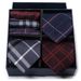 2023 New Set Men's Business Square Scarf Gift Box Striped Casual Tie_voghion.com
