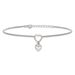 Sterling Silver Rhodium-plated Heart Dangle Charm 9in W/1in Ext Anklet_voghion.com