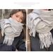 2025 Crown Solid Scarf Winter Pure Color Oversized Shawl Unisex Korean Version Thickened Warm Couple Cashmere Neck Warmer_voghion.com