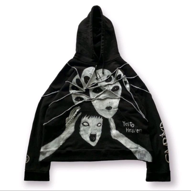 Vêtements pour hommes nouvelle rue sombre rétro ins sweat à capuche patchwork broderie lourd pull ample pull_voghion.com