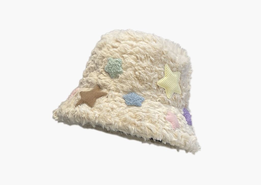 Fiskarmössa barn höst och vinter 2024 ny förtjockad plysch söt bassänghatt mångsidig ansikts liten kall hatt varm mössa_voghion.com