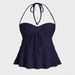 Women's Clothing Irregular Lace Up Halter Neck Vest Suspenders Summer Sexy Hot Girl Knitted Suspenders_voghion.com