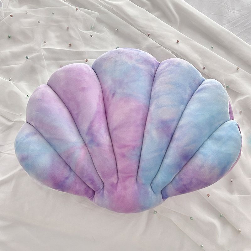 Nordic Iridescent Shell Pillow - Creative Spandex Plush Cushion For Sofa, Bed & Office Decor, Soft Decorative Throw With Pearlized Finish_voghion.com