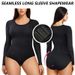 Seamless Shapewear Bodysuit For Women - Slimming Long Sleeve Tummy Control With Snap Closure, Breathable & Comfortable_voghion.com