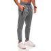 Men's Slim-Fit Jogger Pants – Polyester Workout & Running Trousers With Drawstring Waist (Black/Charcoal/White, S-XXXL)_voghion.com