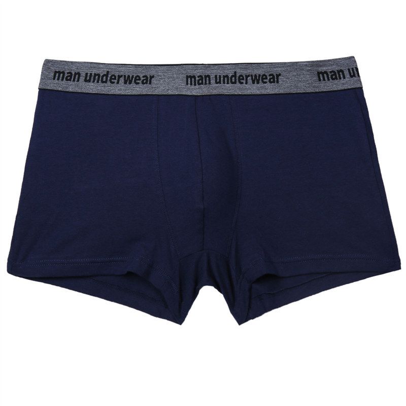 Ondergoed Eenvoudige sexy herenboxershorts van puur katoen met effen kleur en middelhoge taille_voghion.com